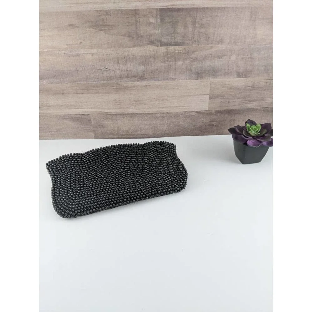 Beautiful Black Beaded Clutch